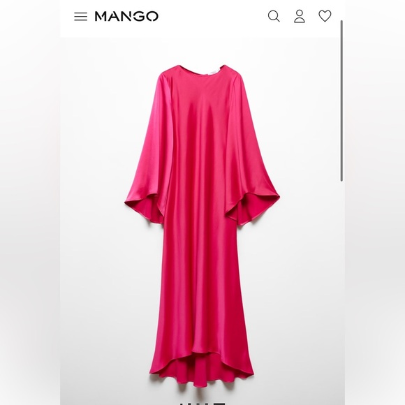 MANGO Pink Raphi Maxi Satin Dress - Picture 4 of 6